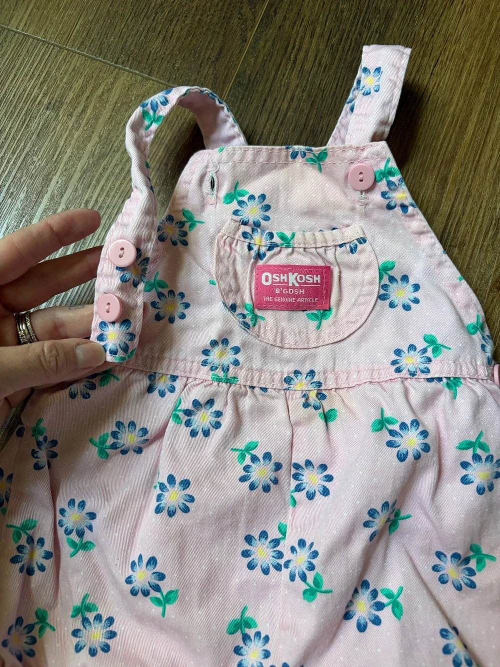 OSHKOSH B'Gosh pink floral bubble Romper